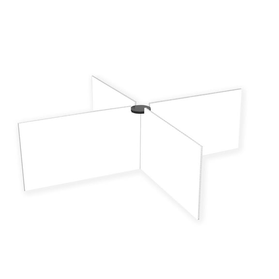 Quad Table Divider - 4 way - White Kraft - 47L" x 47W" x 13.75H"