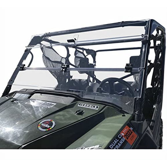 QuadBoss Windbreak Folding Windshield Fits Honda Pioneer 1000 2016-2021