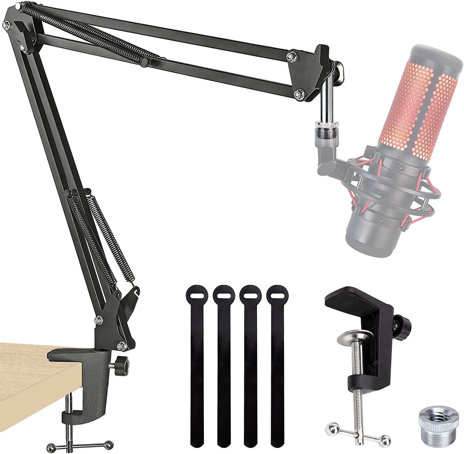 QuadCast Boom Arm Mic , Adjustable Suspension Boom Scissor Arm Stand for HyperX QuadCast, QuadCast S RGB USB Condenser Microphone by SUNMON