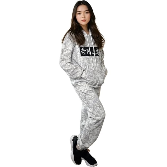 QuadGod Ilia Malinin Official Youth Sportswear Set – White Marble 15-16 Years