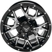 QuadBoss Barbwire Wheels Black/Machined 14x7 RT-GW081147137BMB