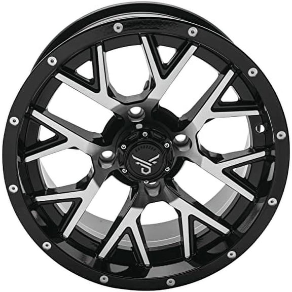 Quadboss Barbwire Wheels Black/Machined Wheels RT-GW081157137BMB