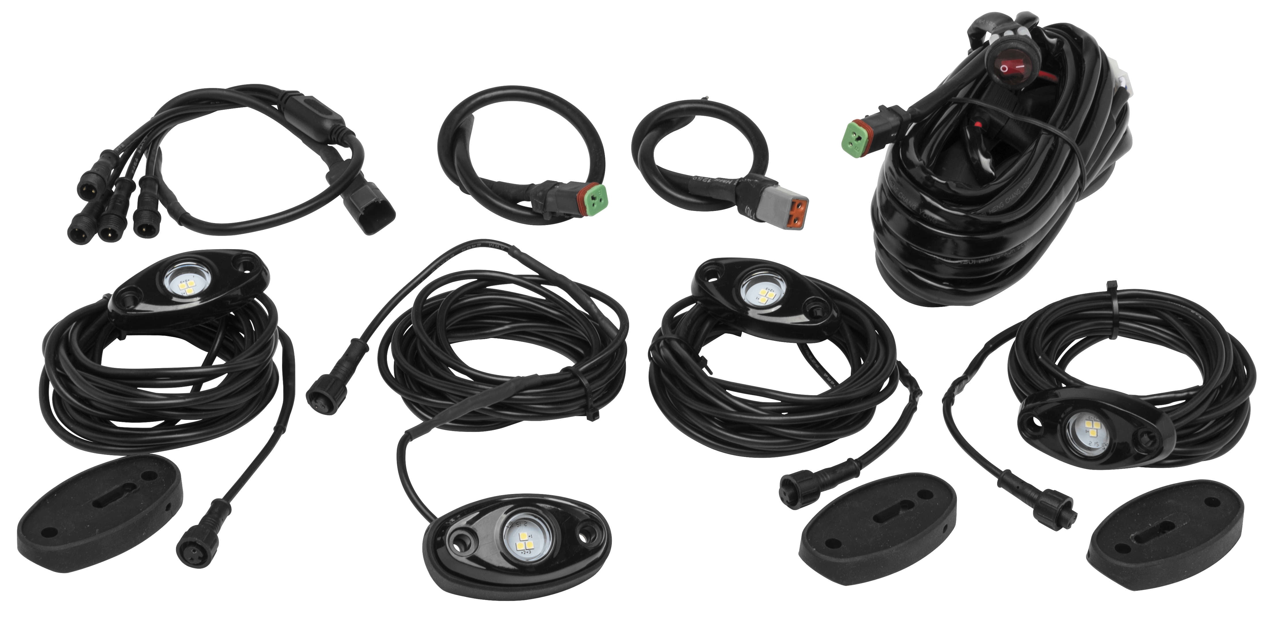 Quadboss Rock Light Kit W/ Harness Qb 12090W New