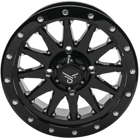 Quadboss Wagon Atv/Utv Wheel 14X7 4+3 4/156 Milled Black RT-GW106147156BMIA