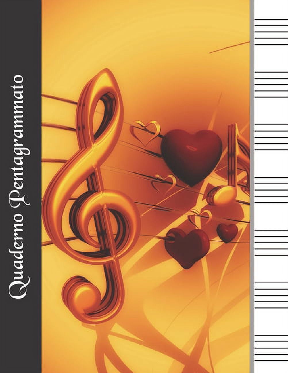 Quaderno Pentagrammato: Quaderno Di Musica Grande Contiene Sommario Per i  Nomi Della Tua Musica Formmato A4 (Paperback) 