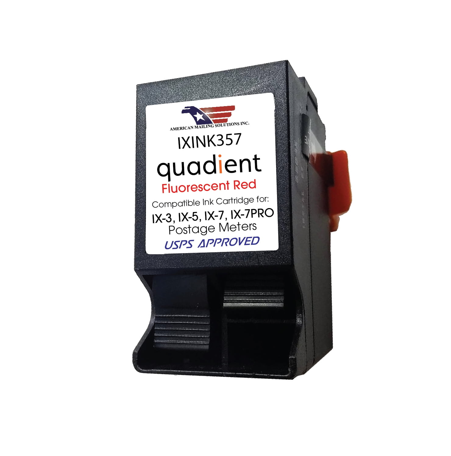 Quadient IXINK357 Red Replacement Fluorescent Ink Cartridge