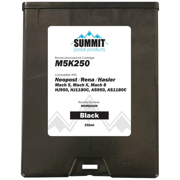 Quadient M5K250 Memjet Compatible Black (K1) Ink Cartridge for Quadient / Rena / Neopost Mach 5, Mach 8, Mach X Envelope Printers