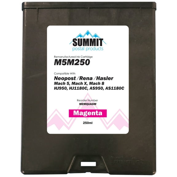 Quadient M5M250 Compatible Magenta Ink Cartridge for Quadient / Rena / Neopost Mach 5, Mach 8, Mach X Envelope Printers