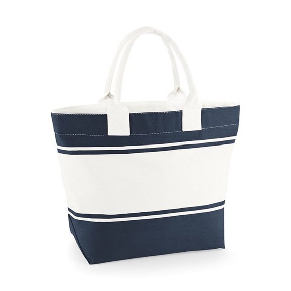 Quadra Contrast Panel Canvas Tote Bag