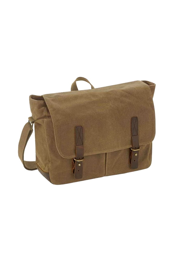 Heritage Leather Trim Messenger Bag