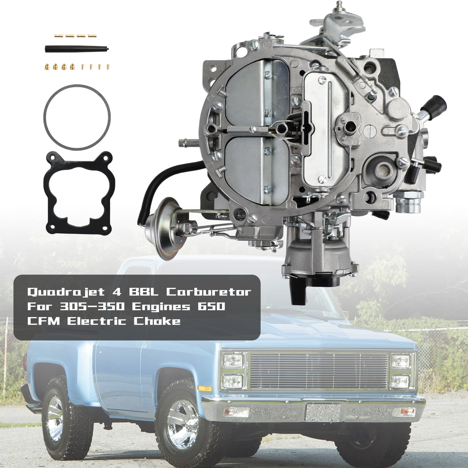 Quadrajet 4 BBL Carburetor For 305350 Engines 650 CFM Electric Choke