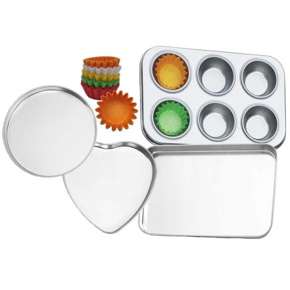 Deluxe Pan Set Compatible with Easy Bake Ultimate Oven | Includes 60 Cupcake Liners THAT WILL FIT, UNLIKE OTHERS!! | Kids' Accessories for Cooking Easy Bake Oven Mixes