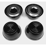 Quadrapoint Hub Cap Replacement Compatible with Popular Red Wagon Brand, Steel & Wood Wagons 1/2 New Black NOT for Plastic or Folding or Little Wagons Model W5, Please Read Product Description