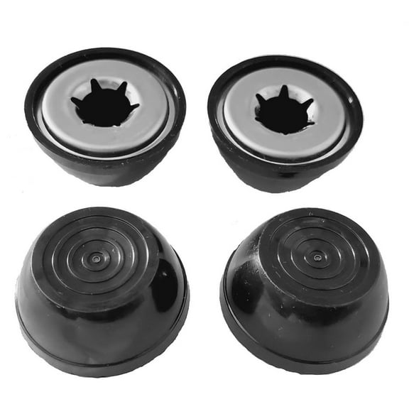 Quadrapoint Hub Cap for Popular Red Wagon Brand Plastic & Folding Wagons 7/16" Black (NOT for Wood or Steel Wagons) (Black)