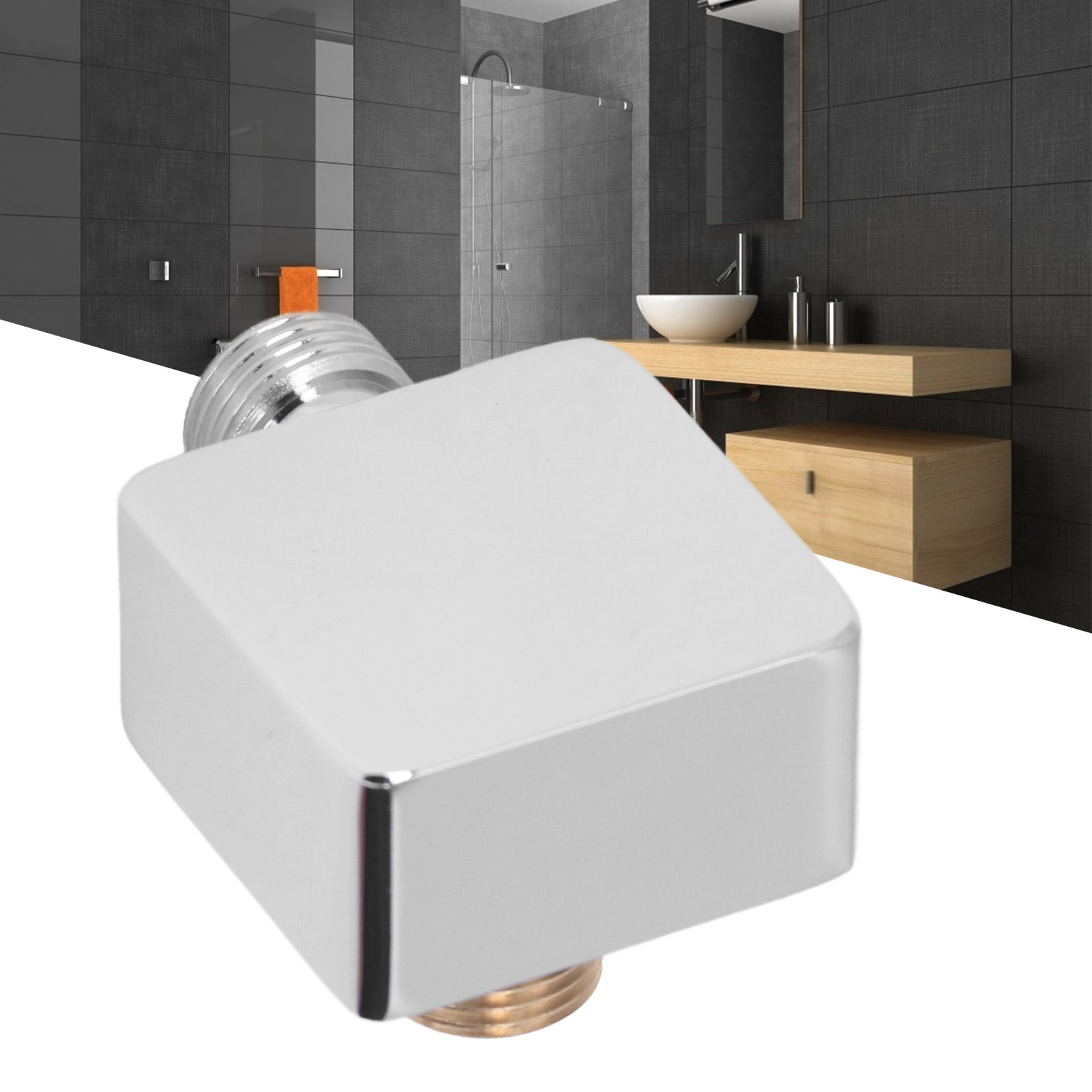 Quadrate Shower Elbow Finish Wall Mounted G1/2 Full Copper Male Female