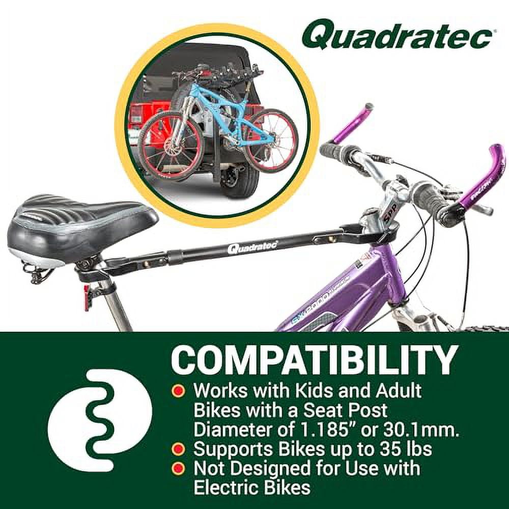 Quadratec Adjustable Bike Bar Adapter for Bike Rack Bike Rack Accessories Bike Bar Bike Rack Crossbar Adapter Bike Rack Top Tube Adapter Bicycle Bar for Bike Rack Adjust from 23.5
