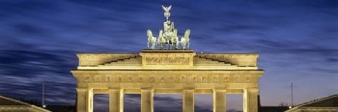 Quadriga statue on Brandenburg Gate Pariser Platz Berlin Germany Canvas Art - Panoramic Images (18 x 6)