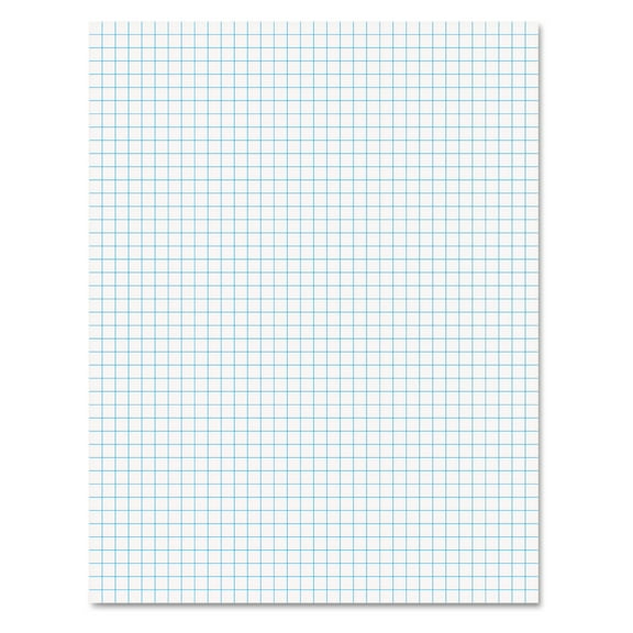 Quadrille Pads Quadrille Rule 4 sq/in 50 White Standard 15 lb Bond 8.5 x 11 Sheets 22030C