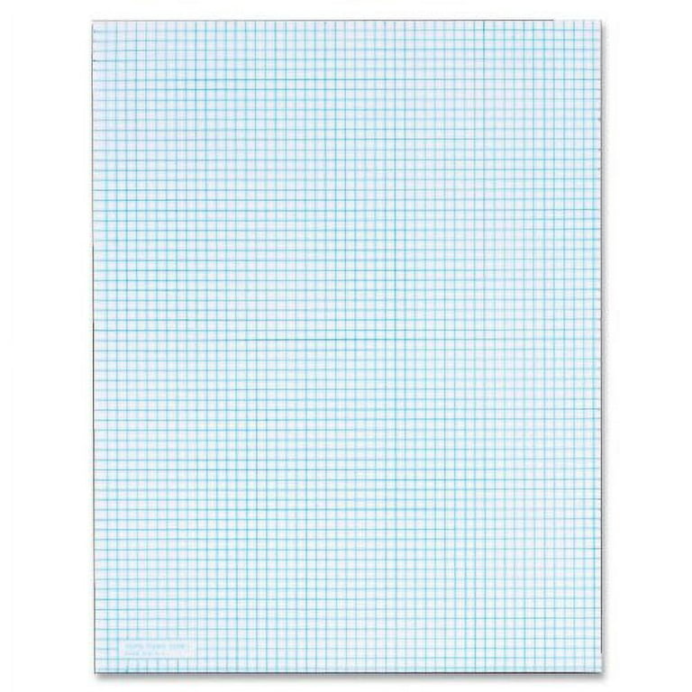 Ampad Quadrille Pads, 8 Squares/Inch, 8.5 x 11, White, 50 Sheets