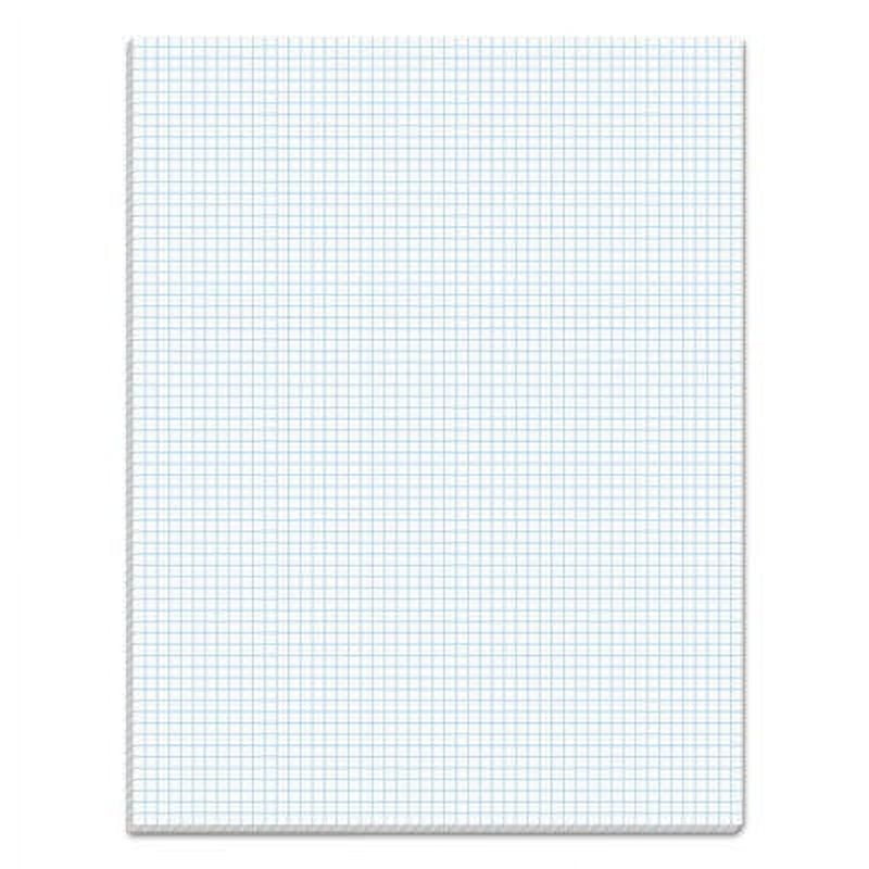 Quadrille Pads, 6 sq/in Quadrille Rule, 8.5 x 11, White, 50 Sheets ...