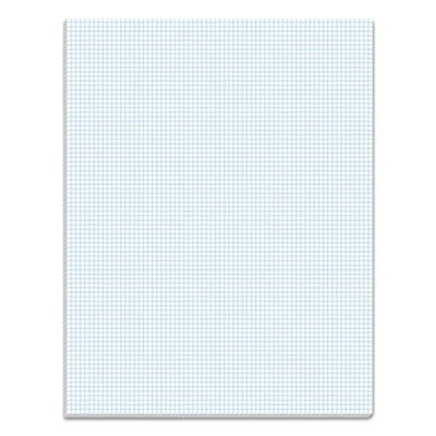 Quadrille Pads, 8 sq/in Quadrille Rule, 8.5 x 11, White, 50 Sheets ...
