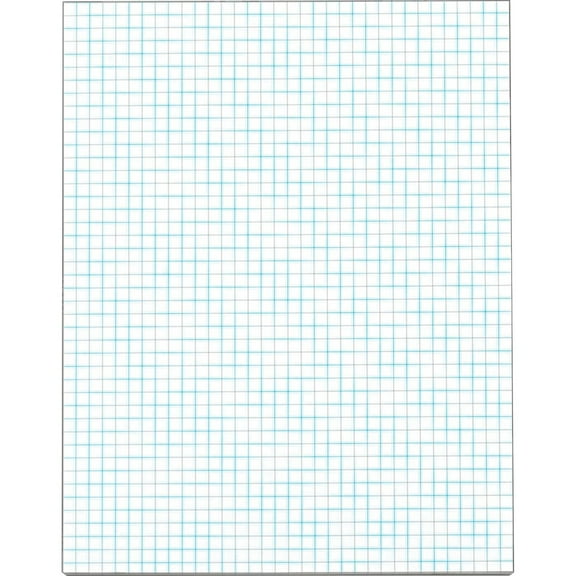 "Quadrille Pads, Quadrille Rule (4 Sq/in), 50 White 8.5 X 11 Sheets | Bundle of 5 Pads"