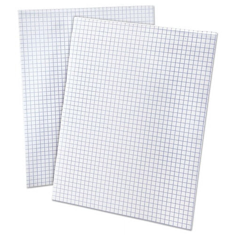 "Quadrille Pads, Quadrille Rule (4 Sq/in), 50 White (standard 15 Lb) 8.5 X 11 Sheets | Bundle of 2 Pads"