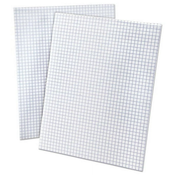 "Quadrille Pads, Quadrille Rule (4 Sq/in), 50 White (standard 15 Lb) 8.5 X 11 Sheets | Bundle of 2 Pads"