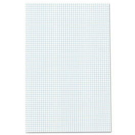 Quadrille Pads, Cross-Section Quadrille Rule (10 sq/in, 1 sq/in), 40 White (Standard 15 lb Bond) 8.5 x 11 Sheets