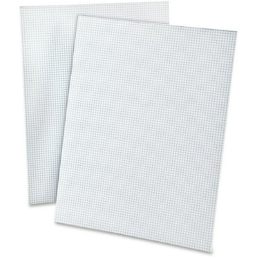 Quadrille Pads, Quadrille Rule (8 Sq/in), 50 White (heavyweight 20 Lb) 8.5 X 11 Sheets | Bundle of 5 Pads