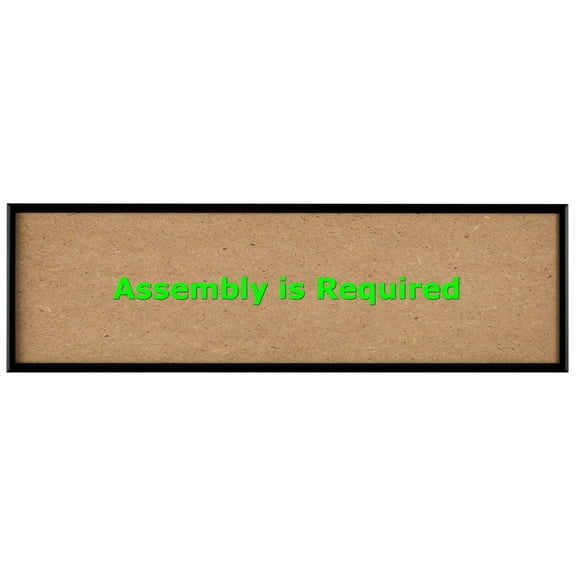 Quadro Frames 6x20 inch Picture Frame, Black, Style P375-3/8 inch Wide Molding