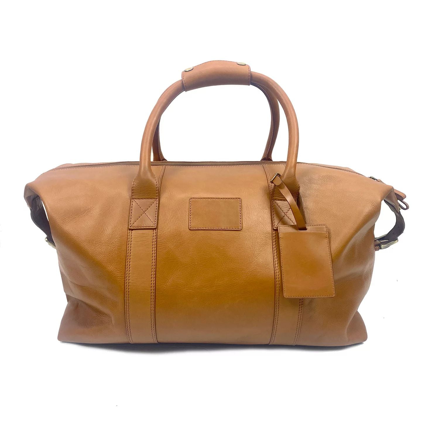 Quagga Accessories Full Grain Cowhide Leather Duffle Bag, Tan - Walmart.com