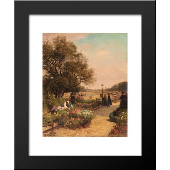 Quai Aux Fleurs 20x24 Framed Art Print by Alfred Stevens