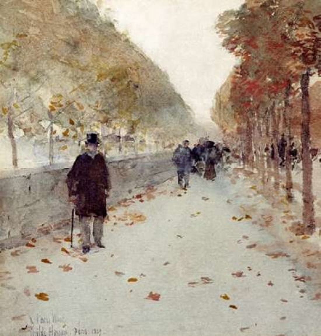 Quai Du Louvre Canvas Art - Childe Hassam (24 x 24)