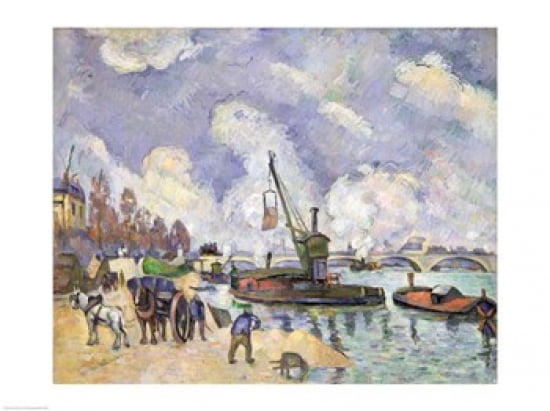 Quai de Bercy Paris Canvas Art - Paul Cezanne (24 x 18)