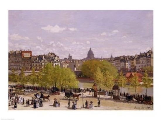 Quai du Louvre Paris 1866-7 Canvas Art - Claude Monet (24 x 18)