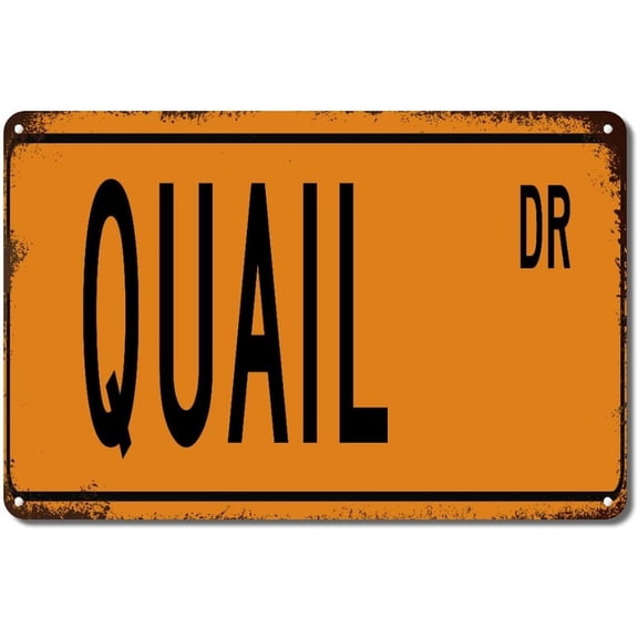 Quail Aluminum Metal Sign 12x8in Animal Metal Signs Vintage Men Cave Wall Decoration for Outside for Living Room Bedroom Porch Garage Birthday Housewarming Gift