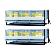 Hatching Time Jumbo Quail Cage Double Layer Addition   Stackable Coop, 3 Sections per Layer, Jumbo Flooring for Coturnix Quail, Rust-Free PP Plastic, Easy Clean Comfortplast Design by Cimuka