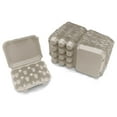 thumbnail image 1 of Quail Egg Cartons - Recycled Cardboard Paper Pulp 3x4 Square Style - Holds One Dozen Eggs (30), 1 of 5