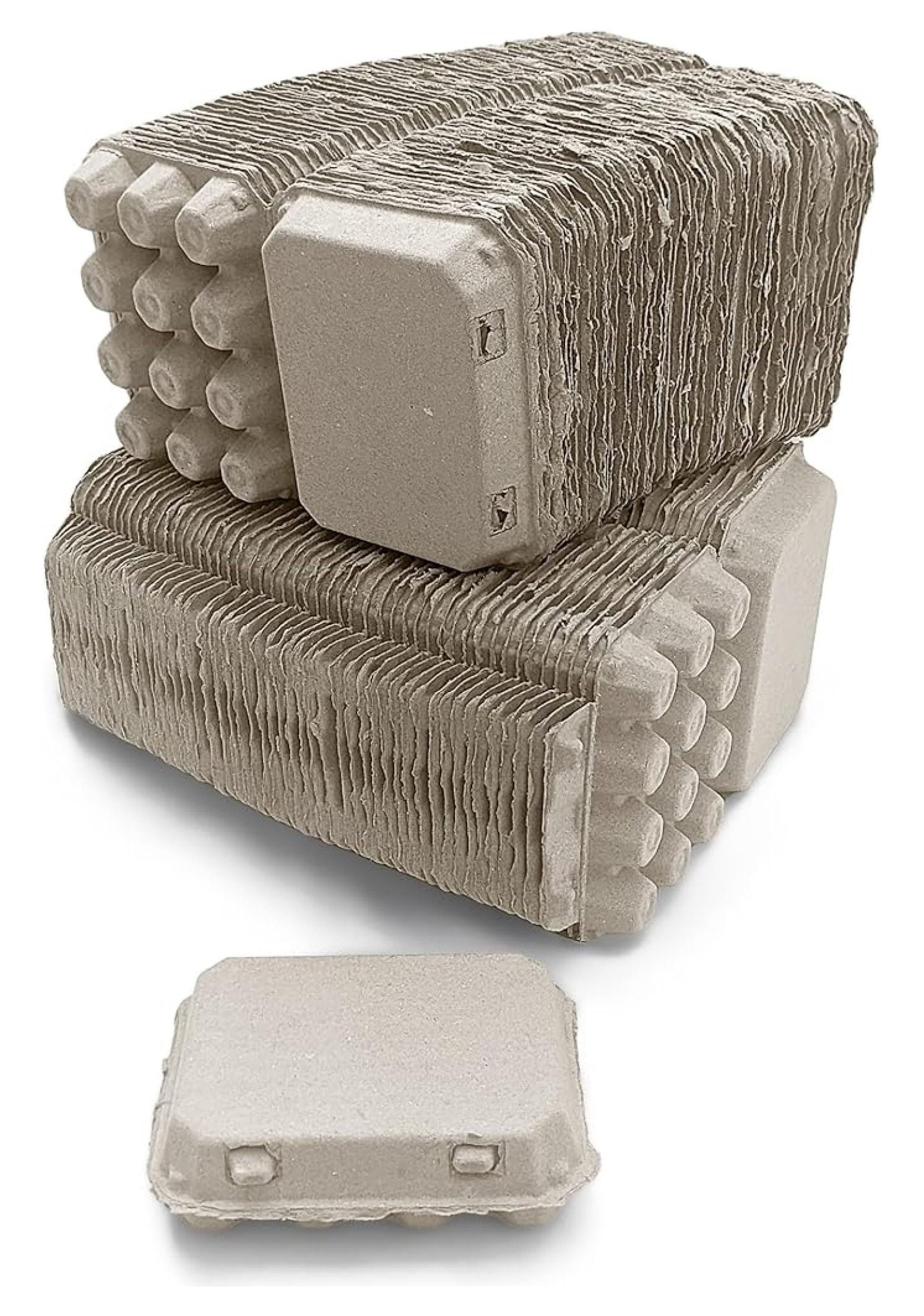 Quail Egg Cartons - Recycled Cardboard Paper Pulp 3x4 Square Style - Holds One Dozen Quail Eggs- Bulk (144)