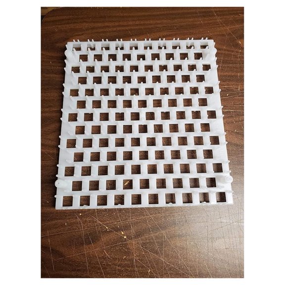 Quail Egg Trays 6 Pack - 11.5" x 12.5" Incubator Racks - Holds 114 Eggs Per Tray (684 Total) - Durable Plastic Stackable Hatching Trays