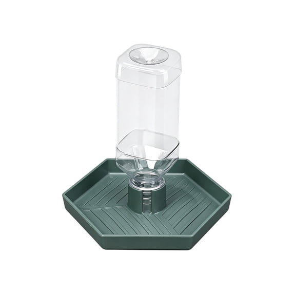 Quail Feeder and Waterer for Farm,Gravity Auto Poultry Food Dispenser,Dry/Wet Separation,Multi-Functional Water & Feed Container for Chicks,Quails & Small Farm Birds,Green