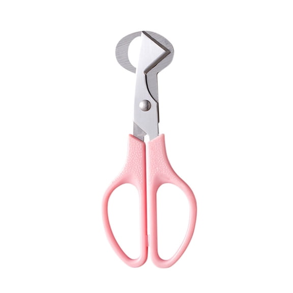 Quail Scissors Stainless Steel, QQZ Easy Cut Quail Egg Cutter Kitchen Tool, Sharp ABS Handle Bird Cutter for Shelling Daily Consumption, Pink