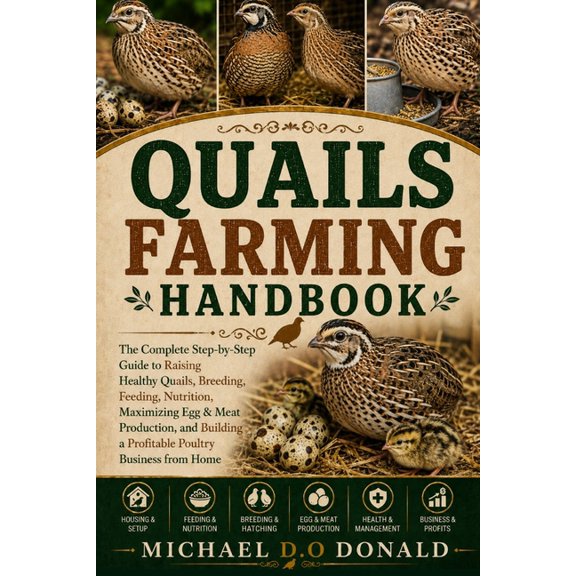 Quails Farming Handbook: The Complete Step-by-Step Guide to Raising Healthy Quails, Breeding, Feeding, Nutrition, Maximi, (Paperback)