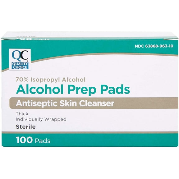 Quailty Choice 70% Isopropyl Alcohol Prep Pads 100 Count