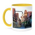 thumbnail image 1 of Quaint Rothenburg Germany, 11oz Two-Tone Yellow Mug, 1 of 7