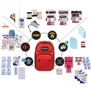 Quake Kits Prepared Survival Kit - 3 Person, 7-Day Essential Bug Out Bag with Survival Food, Water & First Aid | Lightweight Emergency Backpack
