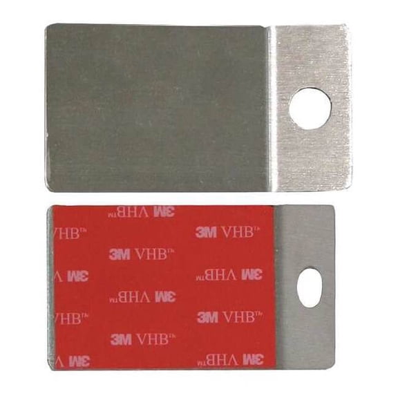 Quakehold! Adhesive Plates,Silver,250 lb. RA2X3