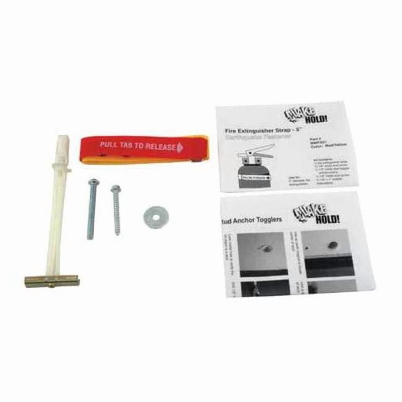 Quakehold! Fire Extinguisher Fastening Strap,Red RW.FX5.1