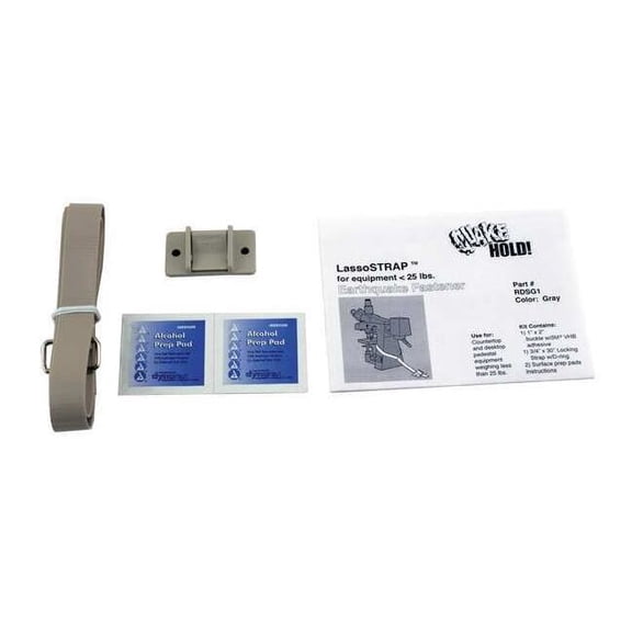 Quakehold! Lasso Strap Fastener, 25 Lbs,Gray RD.S.G.1